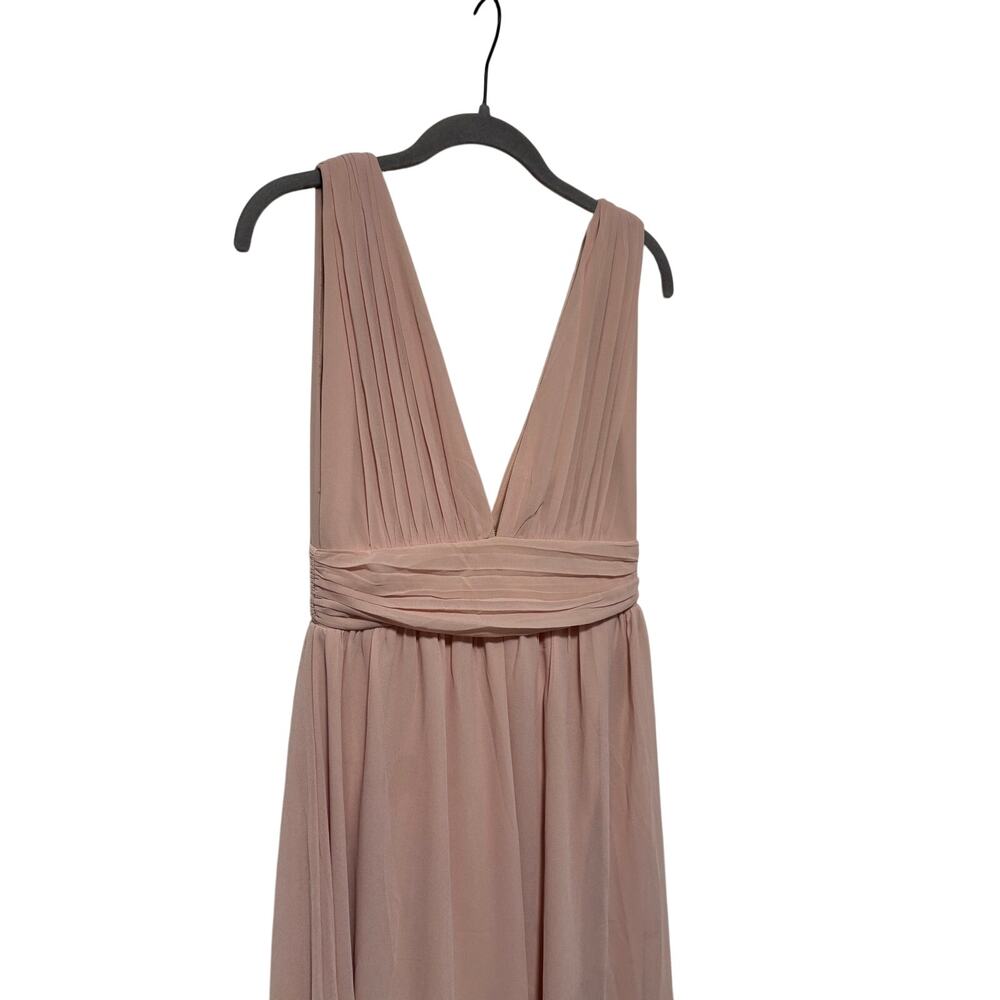 Lulus Blush Pink Maxi Dress XS Formal Bridesmaid Wedding Prom V Neck Long - Picture 5 of 10